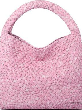 Polyurethane Hobo Handbag Top Handle Shoulder Tote Vegan Leather